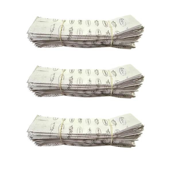 Baskılı Mat Beyaz Baget Dürüm Kese Kağıdı - 8 x 28 Cm. - 1.5 Kg. - Ortalama 360 Ad - Paket ürün görseli 1