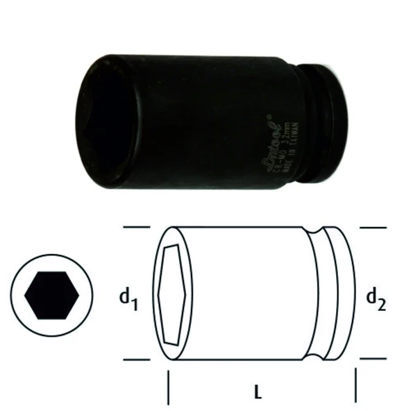 OSAKA LN12S30 LOKMA 1/2" 30 mm ürün görseli 1