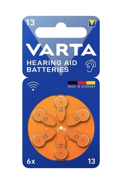 Varta 13 Numara Kulaklık İşitme Cihazı Pili (6'lı Paket) ürün görseli 1