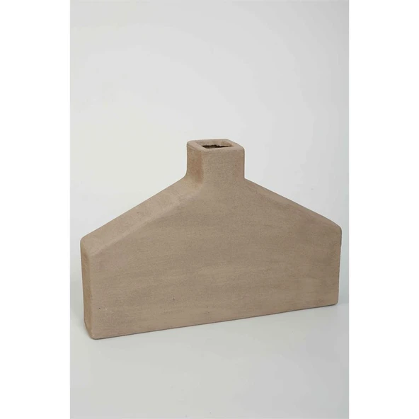 Vitale Lidya Terakota Geometrik Kısa Vazo 34*7*23 cm AK.KK0026 ürün görseli 1