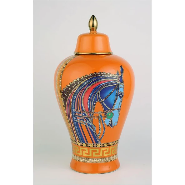 Vitale Seramik Atlı Küp 25*25*48.5 cm AK.KD0069 ürün görseli 1