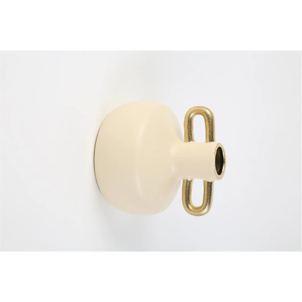 Vitale krem Seramik Kulplu Çiçeklik 15*15*16 cm AK.LA0048 ürün görseli 1