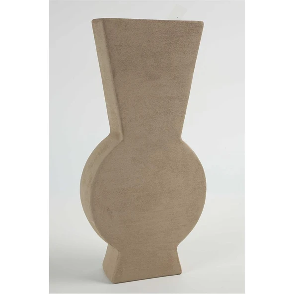 Vitale Lidya Terakota Geometrik Uzun Vazo 18.5*6.5 cm AK.KK0024 ürün görseli 1