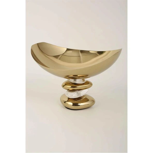 Vitale Volkan Gold Çerez Kasesi 20*18*13 cm MTFK.0190 ürün görseli 1