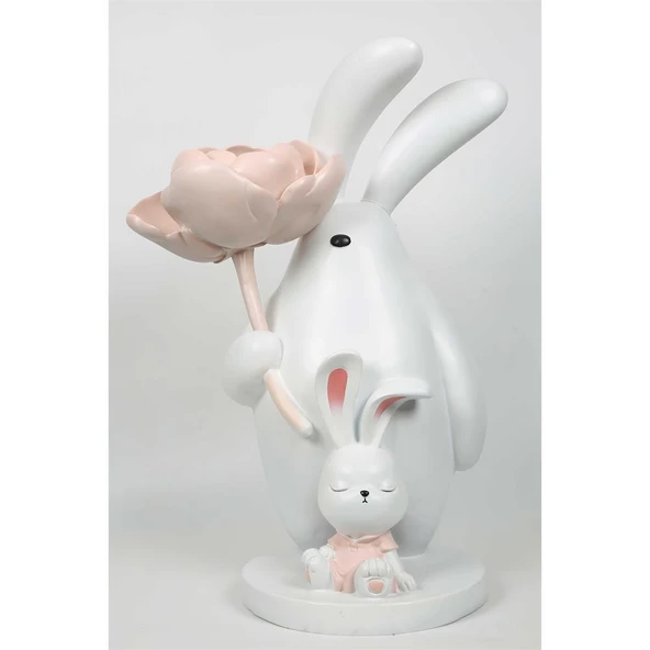 Vitale Pembe Lotus Tavşan Biblo 85*61 cm AK.KZ0034 ürün görseli 1
