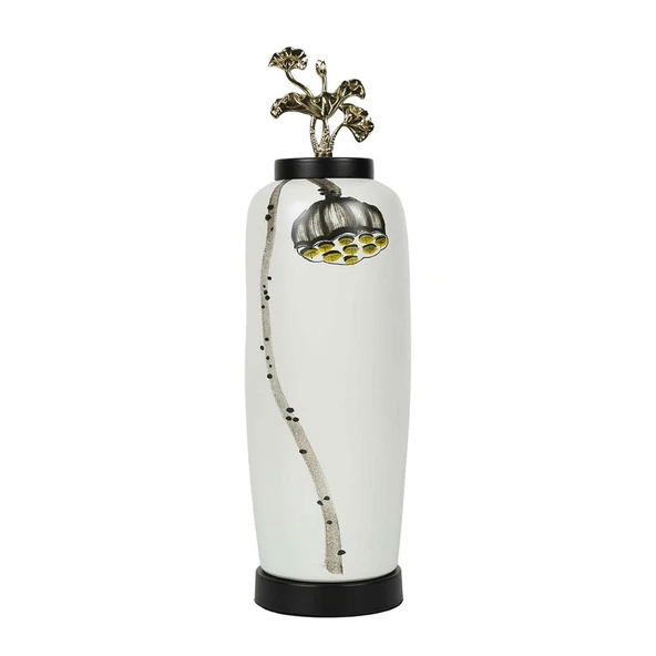 Vitale Night Lotus Kapaklı Vazo 13*44 cm AK.KU0022 ürün görseli 1
