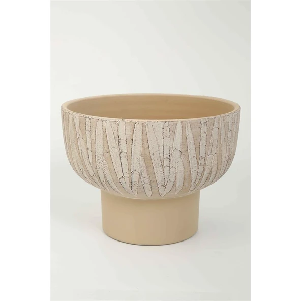 Vitale Lidya Krem Saksı 30*30*22.5 cm AK.KK0022 ürün görseli 1