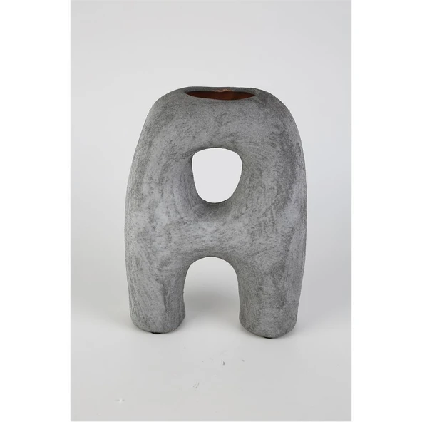 Vitale Lidya Füme Oyuk Vazo 18*6*25 cm AK.KK0014 ürün görseli 1