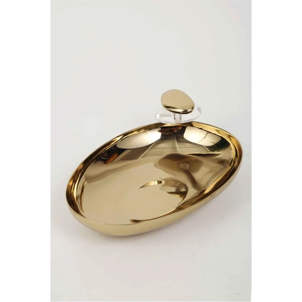 Vitale Volkan Gold Çerez Tabağı 17*13*5 cm MTFK.0184 ürün görseli 1