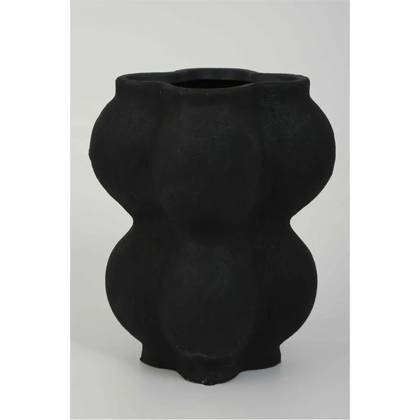 Vitale Lidya Siyah Boğumlu Vazo 18*18*26.5 cm AK.KK0031 ürün görseli 1