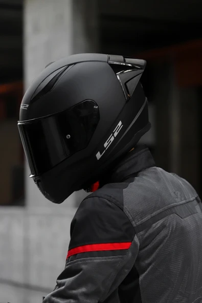 Rapid 2 Race Mat Siyah Kask ÇİFT CAMLI - Resim 4