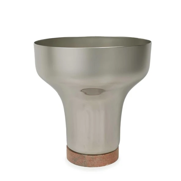 Vitale Mermer Ayaklı Metal Vazo 27*28 cm AK.JA0263 ürün görseli 1