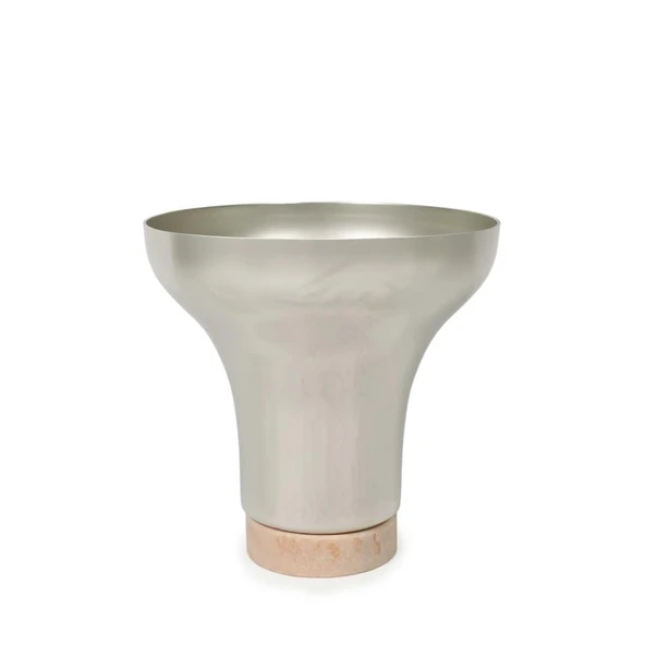 Vitale Mermer Ayaklı Metal Vazo 22*23 cm AK.JA0264 ürün görseli 1