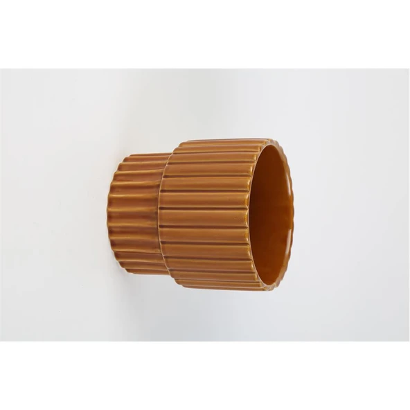 Vitale Seramik Kahve Saksı 15*15*15.4 cm AK.LB0023 ürün görseli 1