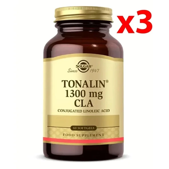 Solgar Tonalin CLA 60 Yumuşak Kapsül 3 adet ürün görseli 1