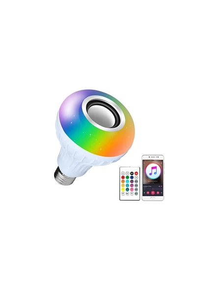 Helios LED Ampul 9 W E-27 Duy Tipi Bluetooth Hoparlörlü Renkli Işık 2700K ürün görseli 1