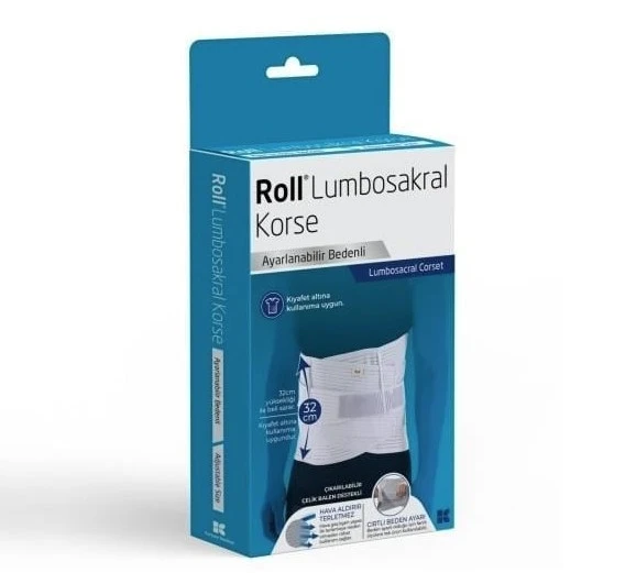 Roll Lumbosakral Korse Ayarlanabilir Bedenli 32 cm ürün görseli 1