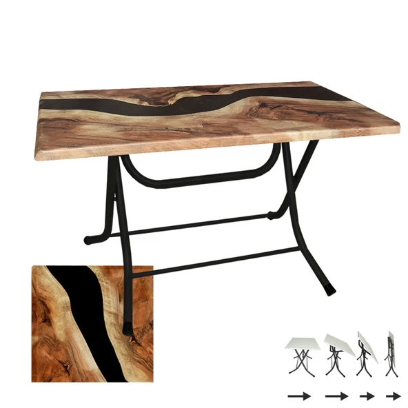 Klasik Katlanır Masa 70x120 cm - (Werzalit, Wermodin ve Allzalit Tabla) - Epoxy ürün görseli 1