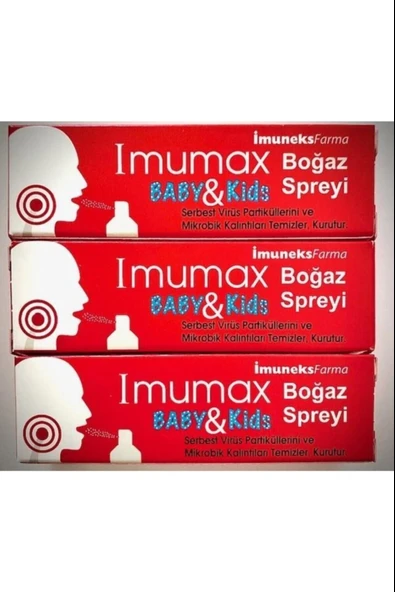 Imumax 3 Yaş Ve Üstü Boğaz Spreyi - 20 ml 3 Adet ürün görseli 1