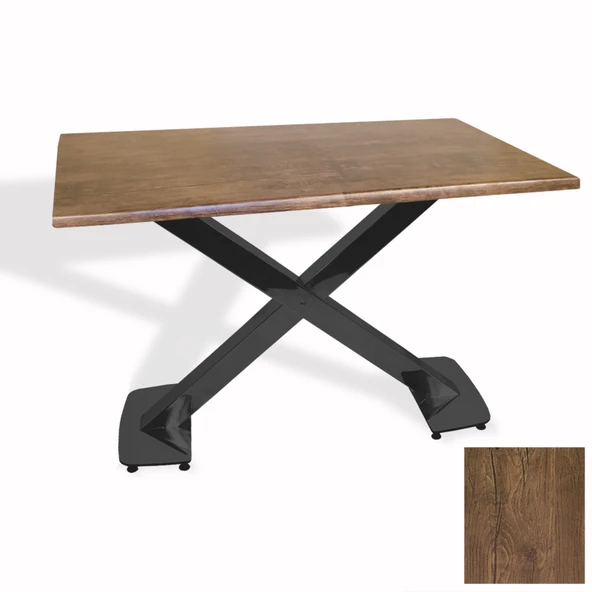 İks Masa ESB (70x120 - Werzalit, Allzalit yada Wermodin Tabla) - Rustic Dark ürün görseli 1