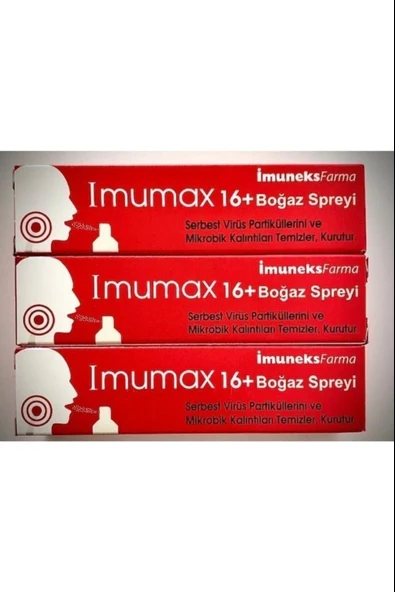 Imumax Boğaz Spreyi 16 Yaş 30 ml 3 Adet ürün görseli 1