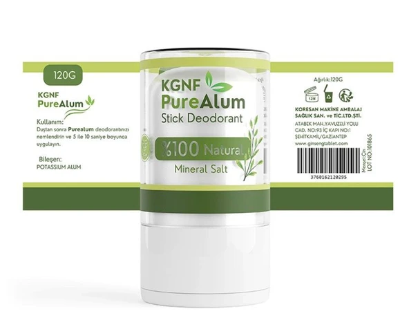 KGNF Pure Alum %100 Doğal Rollon Mineral Salt 120 Gr ürün görseli 1
