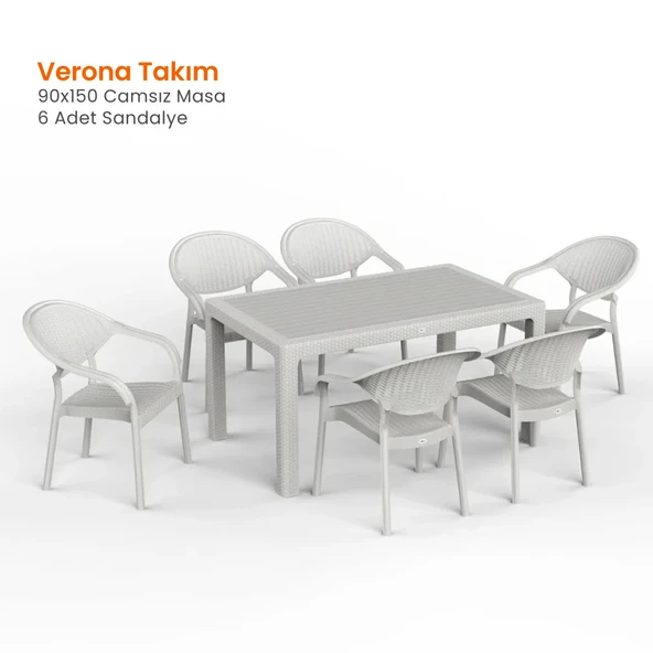 Verona 90x150 Masa Takımı ürün görseli 1
