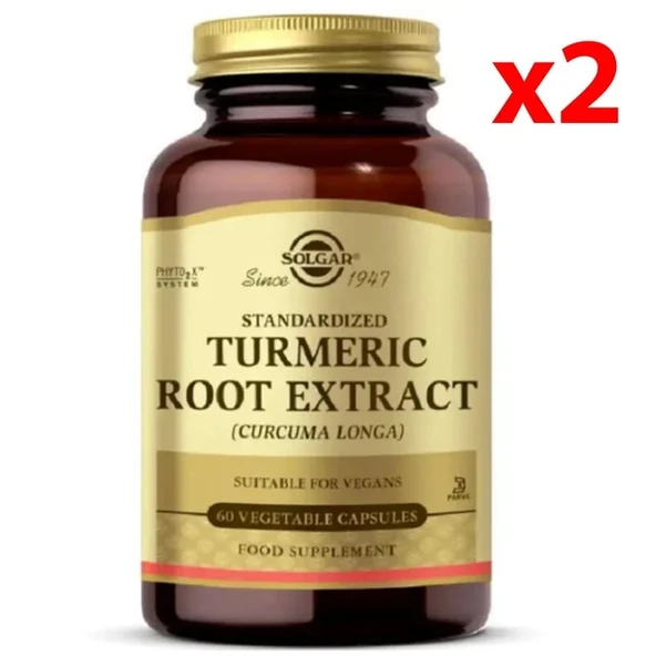 Solgar Turmeric Root Extract 60 Kapsül 2 adet ürün görseli 1