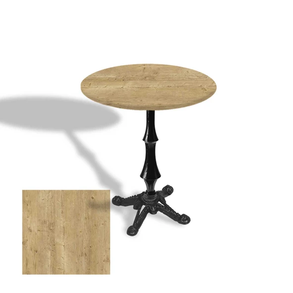 Çipa 1012 Döküm Ayak Yuvarlak Masa Çap 90cm - (Werzalit, Wermodin ve Allzalit Tabla) - Avalone Pine ürün görseli 1