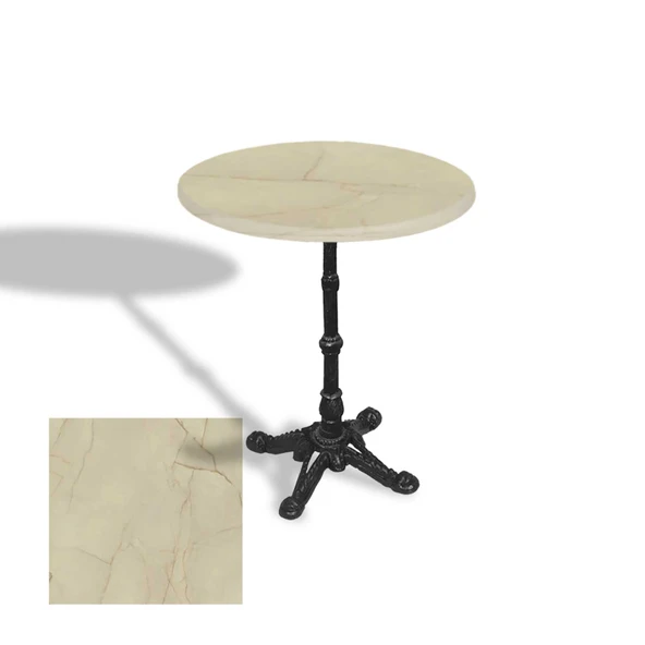 Çipa 1002 Döküm Ayak Yuvarlak Masa Çap 60cm - (Werzalit, Wermodin ve Allzalit Tabla) - Golden Marble ürün görseli 1