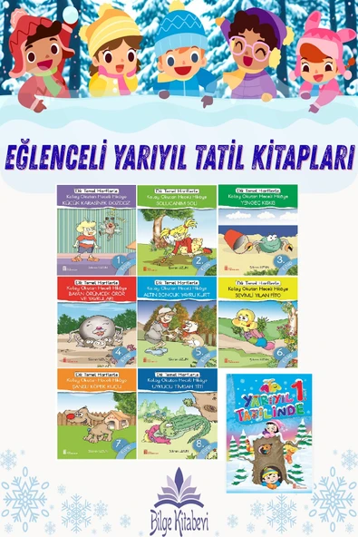 1.Sınıf Ata Yarıyıl Tatilinde + Kolay Okutan Heceli Hikaye Seti ürün görseli 1
