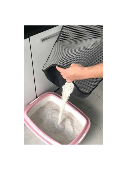 kedi kum paspası kedi elekli tuvalet altı paspası ürün görseli 1