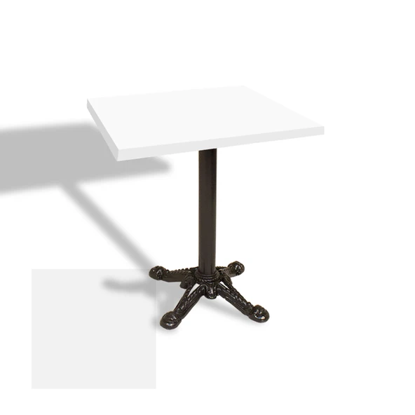 Çipa Laminat Kare Masa 90x90 ESB - Beyaz ürün görseli 1
