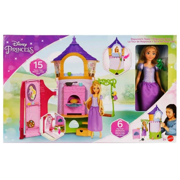 Mattel Oyuncak Disney Prensesi Rapunzelin Kulesi Oyun Seti HLW30 ürün görseli 1
