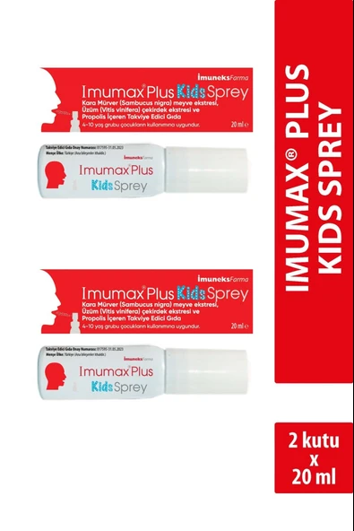 Imumax 3 Yaş Ve Üstü Boğaz Spreyi - 20 ml 2 Adet ürün görseli 1