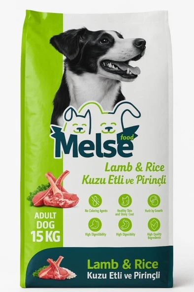 Melse Kuzu Etli ve Pirinçli Yetişkin Köpek Maması 15KG (18 Protein 10 Yağ) ürün görseli 1