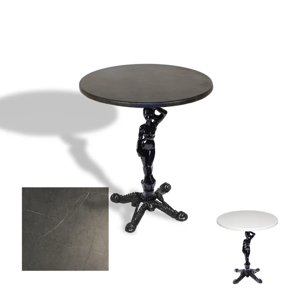 Çipa 1003 Döküm Ayak Yuvarlak Masa Çap 60cm - (Werzalit, Wermodin ve Allzalit Tabla) - Grey Marble ürün görseli 1