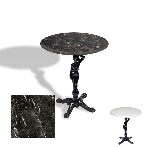 Çipa 1003 Döküm Ayak Yuvarlak Masa Çap 80cm - (Werzalit, Wermodin ve Allzalit Tabla) - Teramo ürün görseli 1