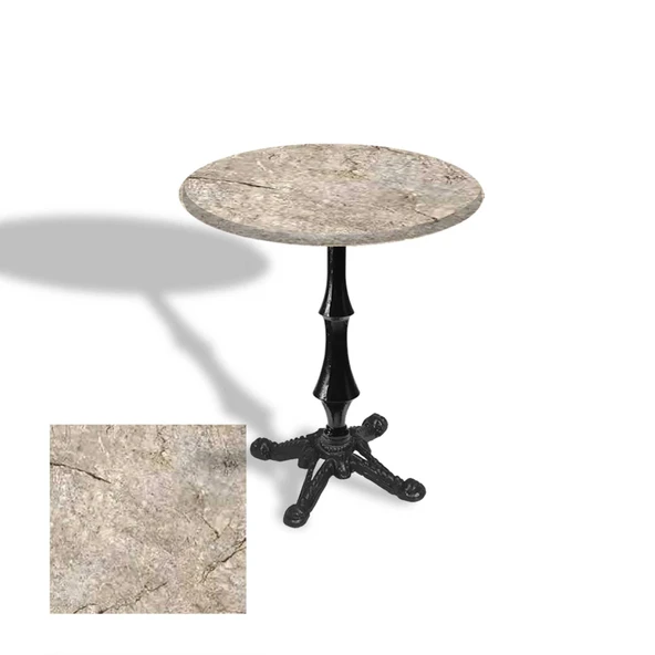 Çipa 1012 Döküm Ayak Yuvarlak Masa Çap 70cm - (Werzalit, Wermodin ve Allzalit Tabla) - Scala Marble ürün görseli 1