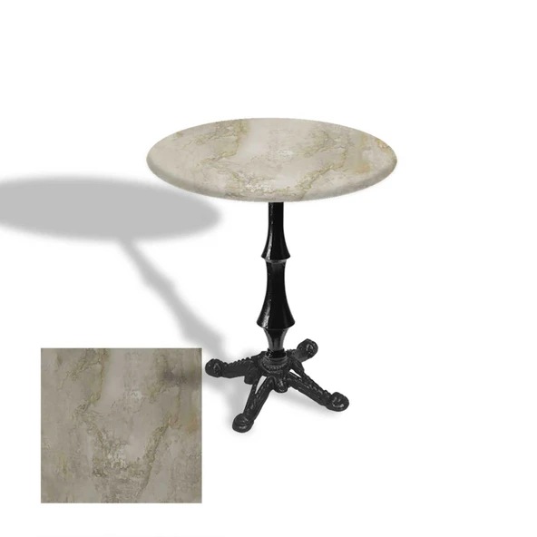 Çipa 1012 Döküm Ayak Yuvarlak Masa Çap 90cm - (Werzalit, Wermodin ve Allzalit Tabla) - Irony ürün görseli 1