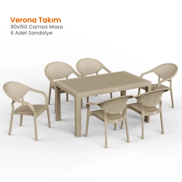 Verona 90x150 Masa Takımı ürün görseli 1