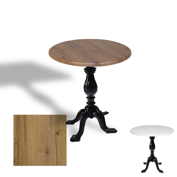 Çipa 1001 Döküm Ayak Yuvarlak Masa Çap 60cm - (Werzalit, Wermodin ve Allzalit Tabla) - Canyon Palace Oak ürün görseli 1