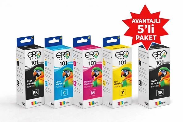 Epson EcoTank L6290 Muadil Mürekkep - 5'li Avantaj Paket ürün görseli 1
