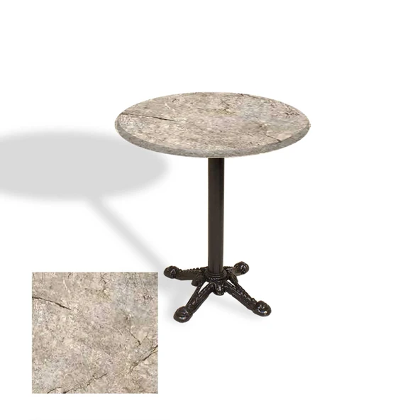 Çipa Döküm Ayak Yuvarlak Masa Çap 90cm - (Werzalit, Wermodin ve Allzalit Tabla) - Scala Marble ürün görseli 1
