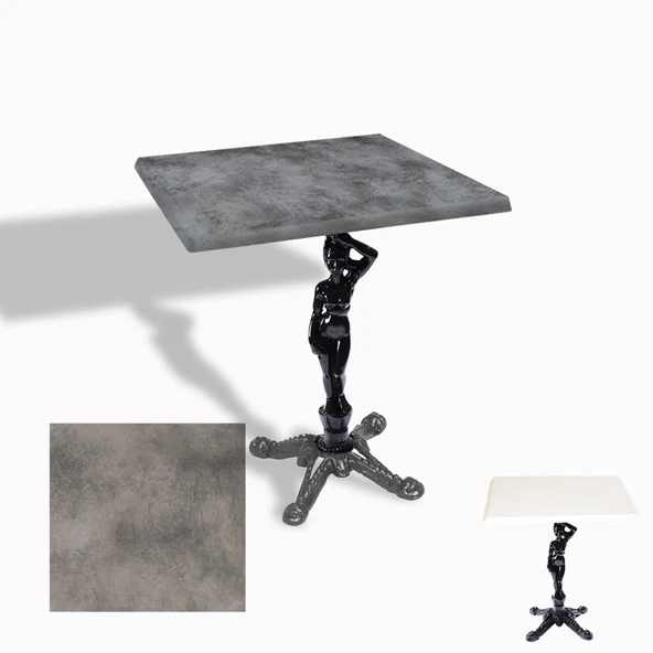 Çipa 1003 Döküm Ayak Kare Masa 70X70 cm - (Werzalit, Wermodin ve Allzalit Tabla) - Copperfield ürün görseli 1