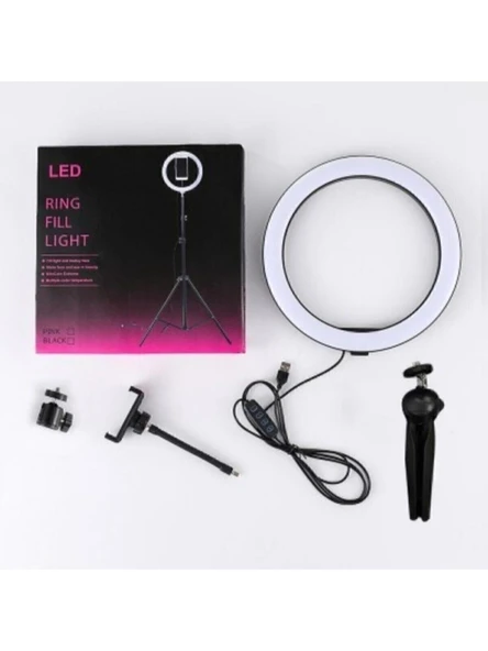 AbaTech Ring Fill Light LED Selfie Halka Işık 8W 5500K Tripod ürün görseli 1