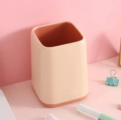 Renkli Plastik Masaüstü Kalemlik Kawaii Tek Gözlü Şık Kalemlik - Pembe ürün görseli 1
