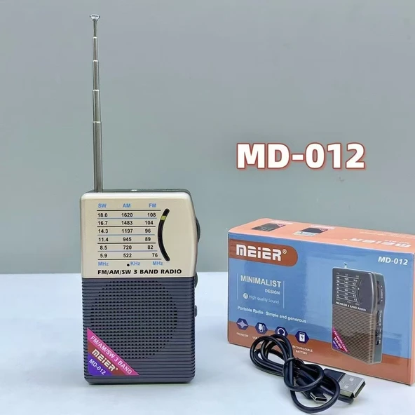 Rose Şarjlı Cep Radyosu - Fm Radyo, Deprem Radyosu Taşınabilir Küçük Radyo MD-012 ürün görseli 1
