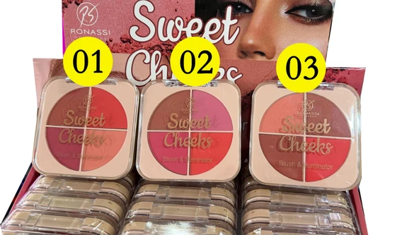 Ronassi Sweet Cheeks 4 lü Allık 02 - Blush ürün görseli 1