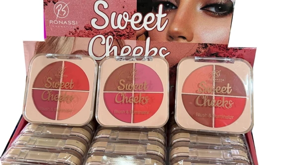 Ronassi Sweet Cheeks 4 lü Allık 01 - Blush - Resim 3